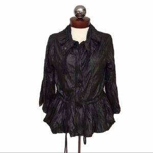 Ryu Jackets & Coats - RYU crinkle coated shine jacket drawstring M Ryu Jackets & Coats - RYU crinkle coated shine jacket drawstring M